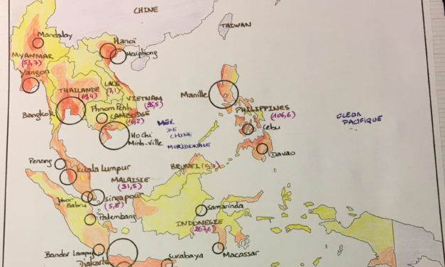 Les densités de population en Asie du Sud-Est